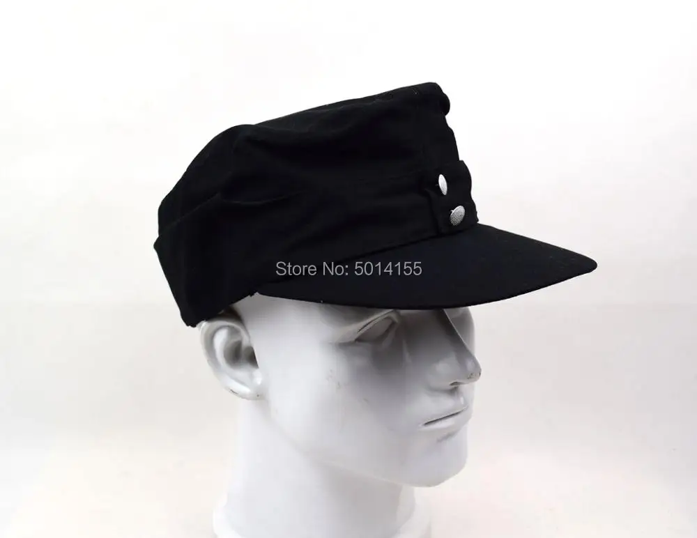 Cosplay German Army Elite EM M43 Summer Panzer Field Cotton Cap Hat Black