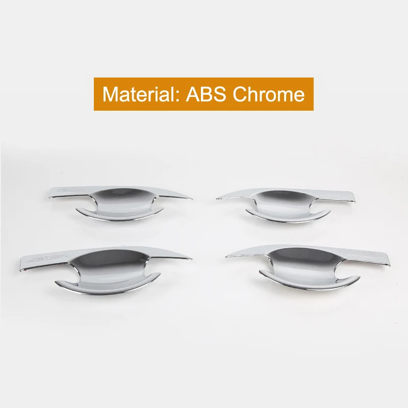 For Nissan Patrol Y62 Armada 2012-2020 ABS Car Outer Door Bowl Trim Protective Cover Sticker Exterior Decoration  Accessories