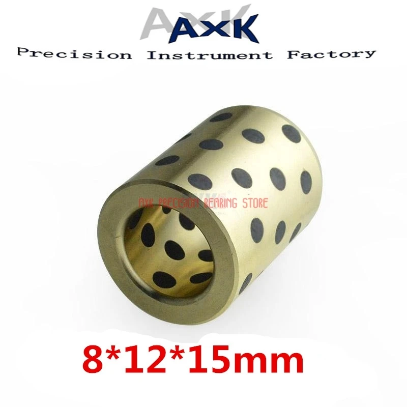 Time-limited Hot Sale Brass Rolamentos 8x12x15 Mm Linear Graphite Copper Set Bearing Bushing Oil Self-lubricating Jdb