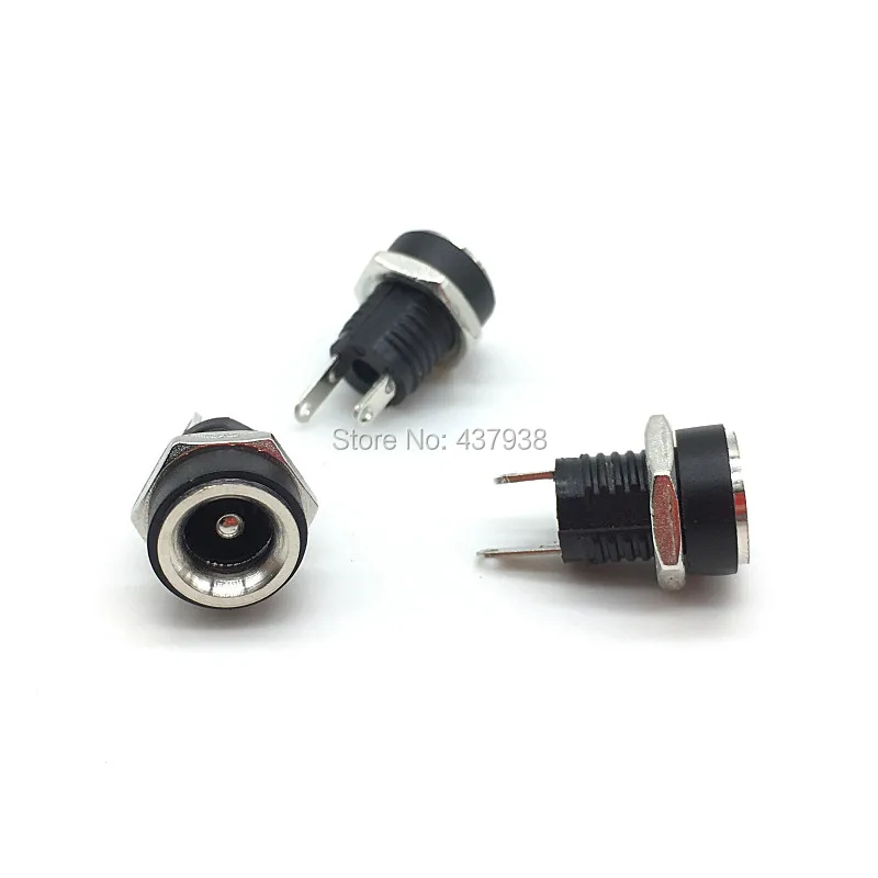 5pcs DC-022B 5.5x2.5mm 5.5 X 2.5 mm Female DC Power Adapter DC Jack Connector DC022B DC Power Plug Male 5.5*2.5mm