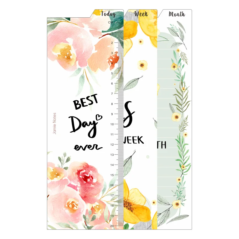 MyPretties Today Week Month Ruler A5 A6 Refills Index Divider for Planner 6 Hole Binder Notebook Organizer Soft Ruler N.622