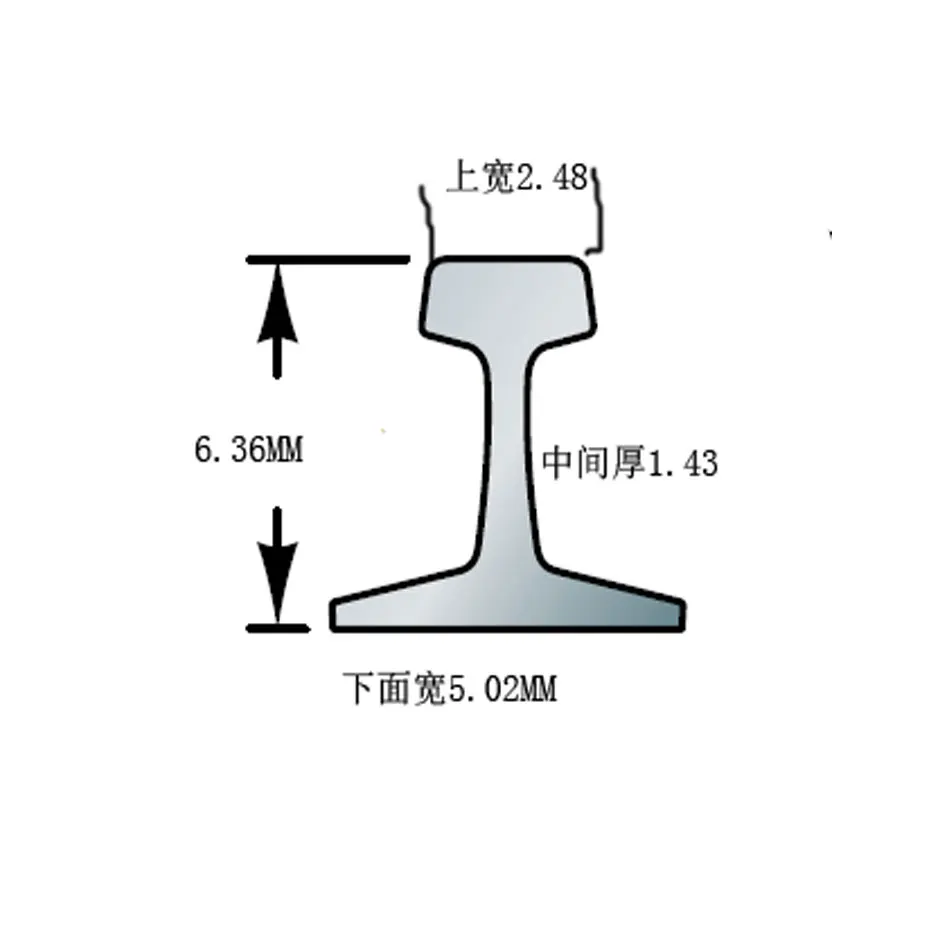 50CM G Scale 1:22.5 DIY Rail Strip Material Alloy Railway Train Model Making Rails Layout Sand Table Landscape Diorama Accessory