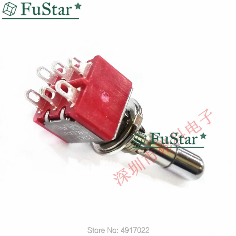 1PCS SH T8011-LKB Locking Lever 6Pin Maintained ON-ON 2Position DPDT Mini Toggle Switch T80-T DIP6 Stainless Steel Switch NEW