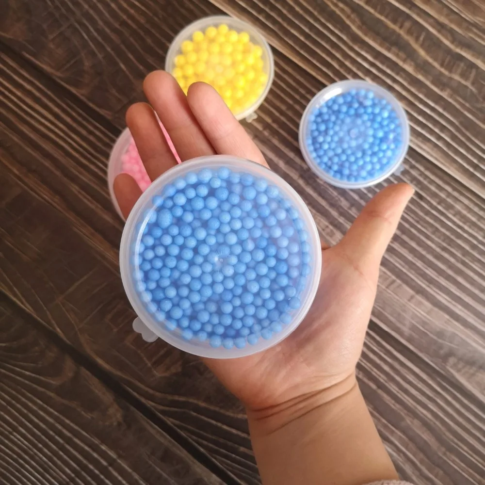 Top Quality Capacity 40g Slime Storage 5pcs Plastic Color Plasticine Clear Containers Glue Putty Foam Ball Storage Boxes