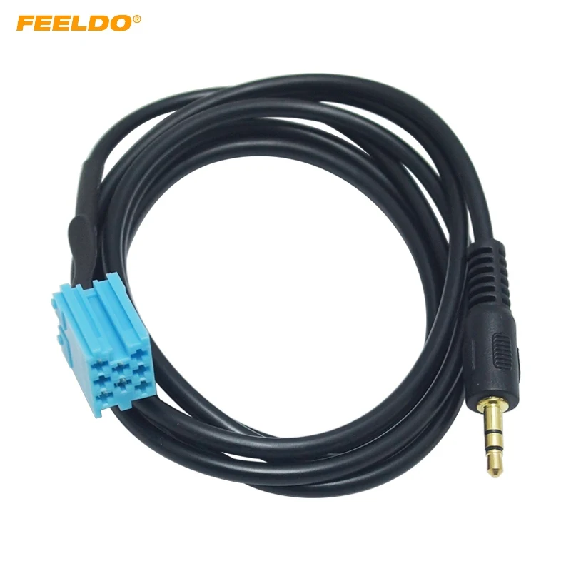 

FEELDO 1PC Car CD Radio Audio 3.5mm 8-Pin AUX Plug Cable Input Adapter for Mercedes Benz Smart 450 AUX Wire Cable #CT5803