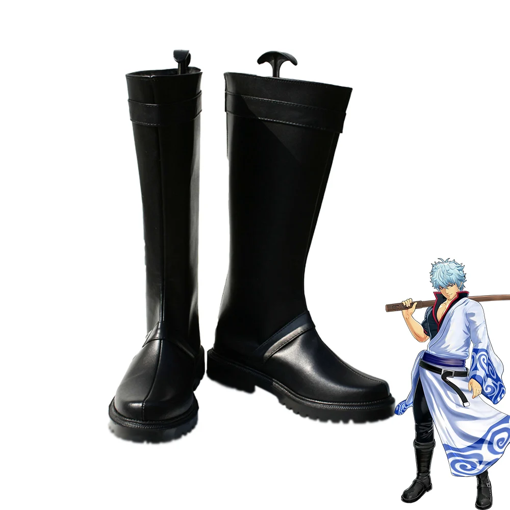 Fantasia cosplay gintama sakata gintoki masculina, calçados personalizados