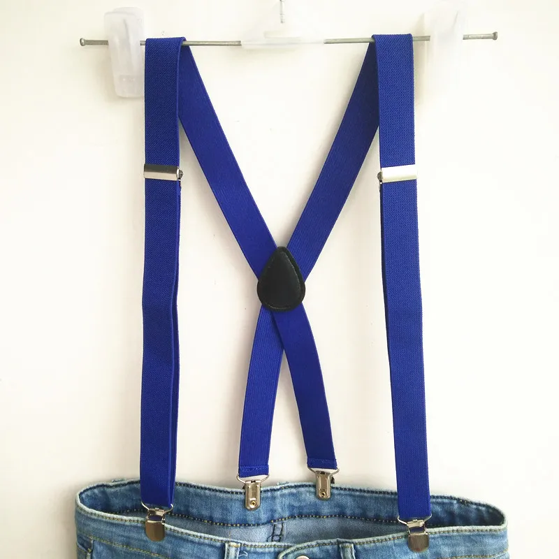 Royablue Màu Treo Áo Nam Co Giãn Mạnh Dây Adujutable Kẹp Casual Nữ Suspender Nẹp Cho Bé Trai Và Bé Gái BD055