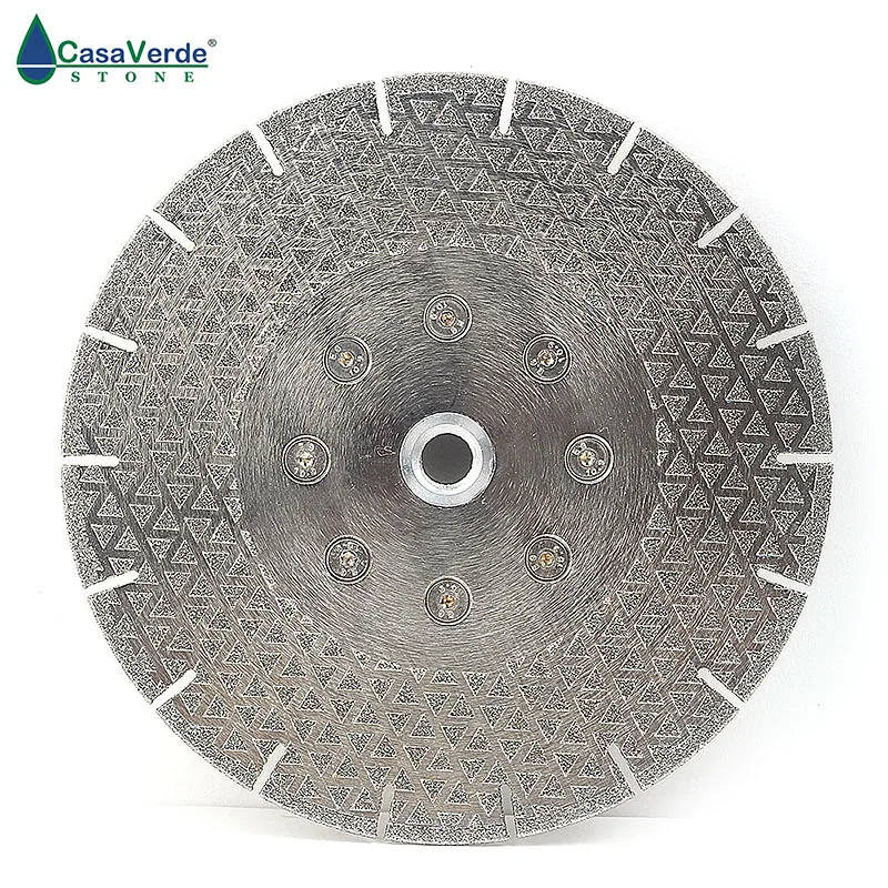 

DC-ESBF08 diamond 7 inch 180mm with arbor M14 electroplated saw blade for cutting marble and Engineered stone