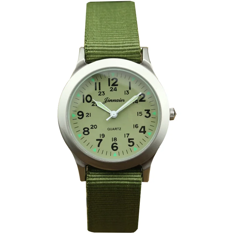 Nazeyt promotion unisex sports army watch middle student boys and girls luminous nylon couple watch multi-color gift clock