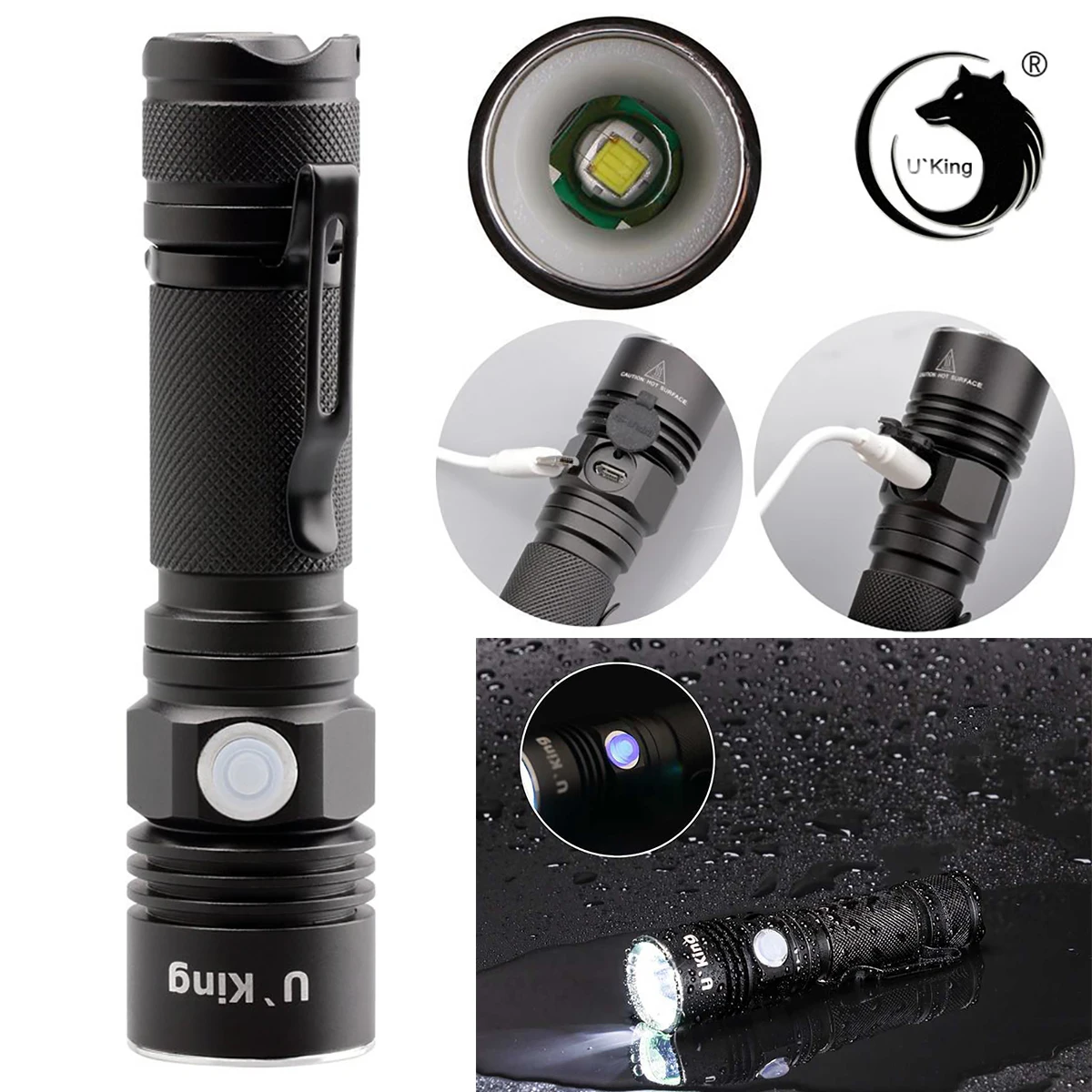 

1 x Super Bright ZQ-X105 White Light LED Flashlight Torch Light