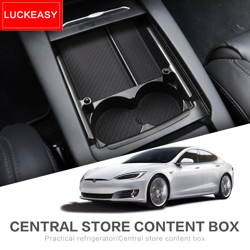 For Tesla Model X Model S 2016-2022 Car Central Armrest Box Stowing Tidying Center Console Organizer Glove Box Organizers