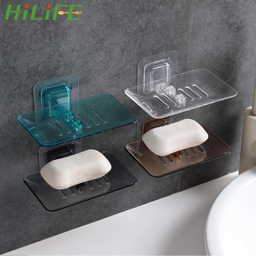 Storage Rack Wall Soap Dish for Bathroom Case Soap Box Dish Storage Plate Drain Soap Box Soap Holder Bathroom Accessories