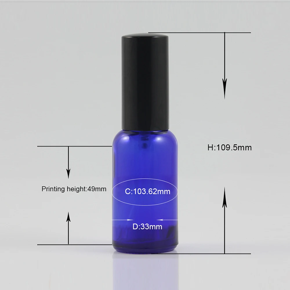 Wholesale 30ml cosmetic containers skin care products packaging,30ml blue lotion pump bottle