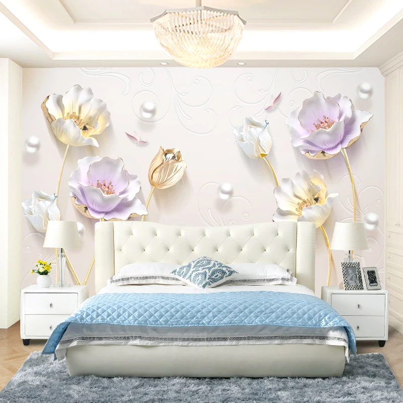 Custom 3d Tv Background Wall Paper 5d Three-dimensional Concave-convex Murals Living Room Bedroom Seamless Video Wall Cloth