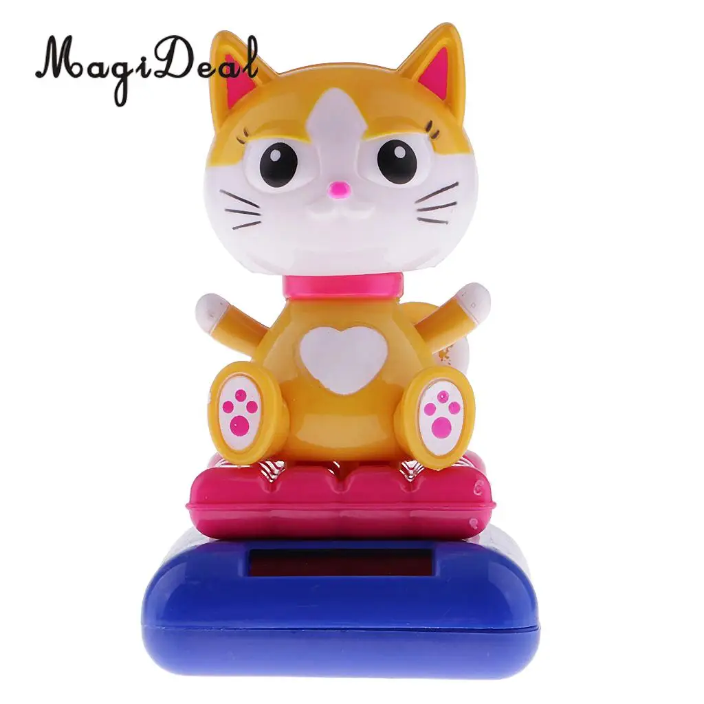 MagiDeal Solar Powered Dancing   Toy Car Ornament Bobble Head Dog Animal Toy for Home Office Desk Table Decor 10Kinds