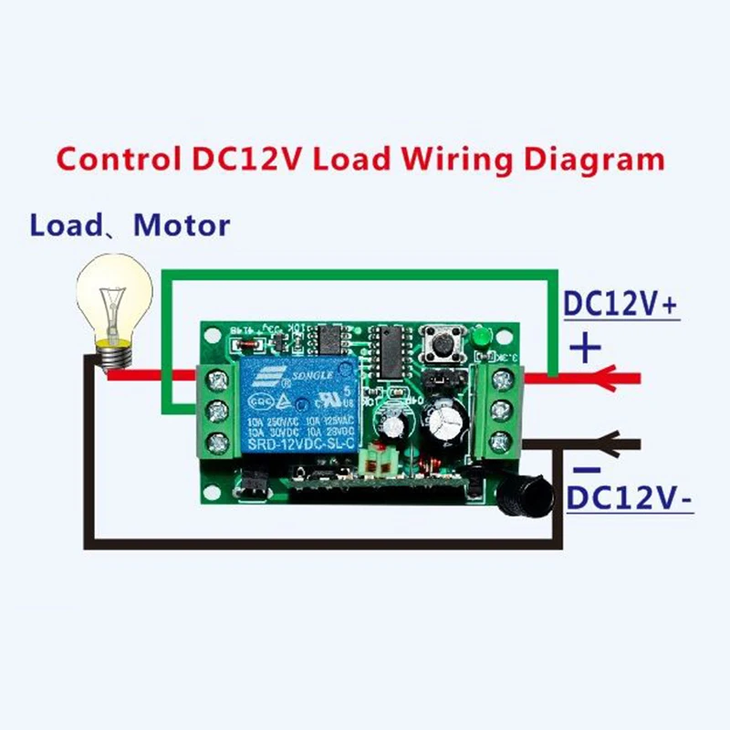 3000M Long Range DC 12V 24V 1 CH RF Wireless Remote Control Switch System 315/433 MHz Transmitter + Receiver