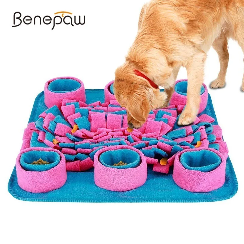 Benepaw Premium Dog Puzzle Interactive Pet Food Dispenser Toy With Non-slip Back Slow Feeding Puppy Dog Toys Game Increase IQ