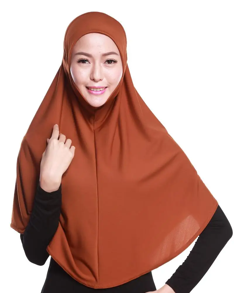 

Plain Women Muslim Hijab Chemo Cap Islamic Full Cover Shawls Prayer One Piece Amira Burqa Turban Femme Headwrap Scarf Ramadan