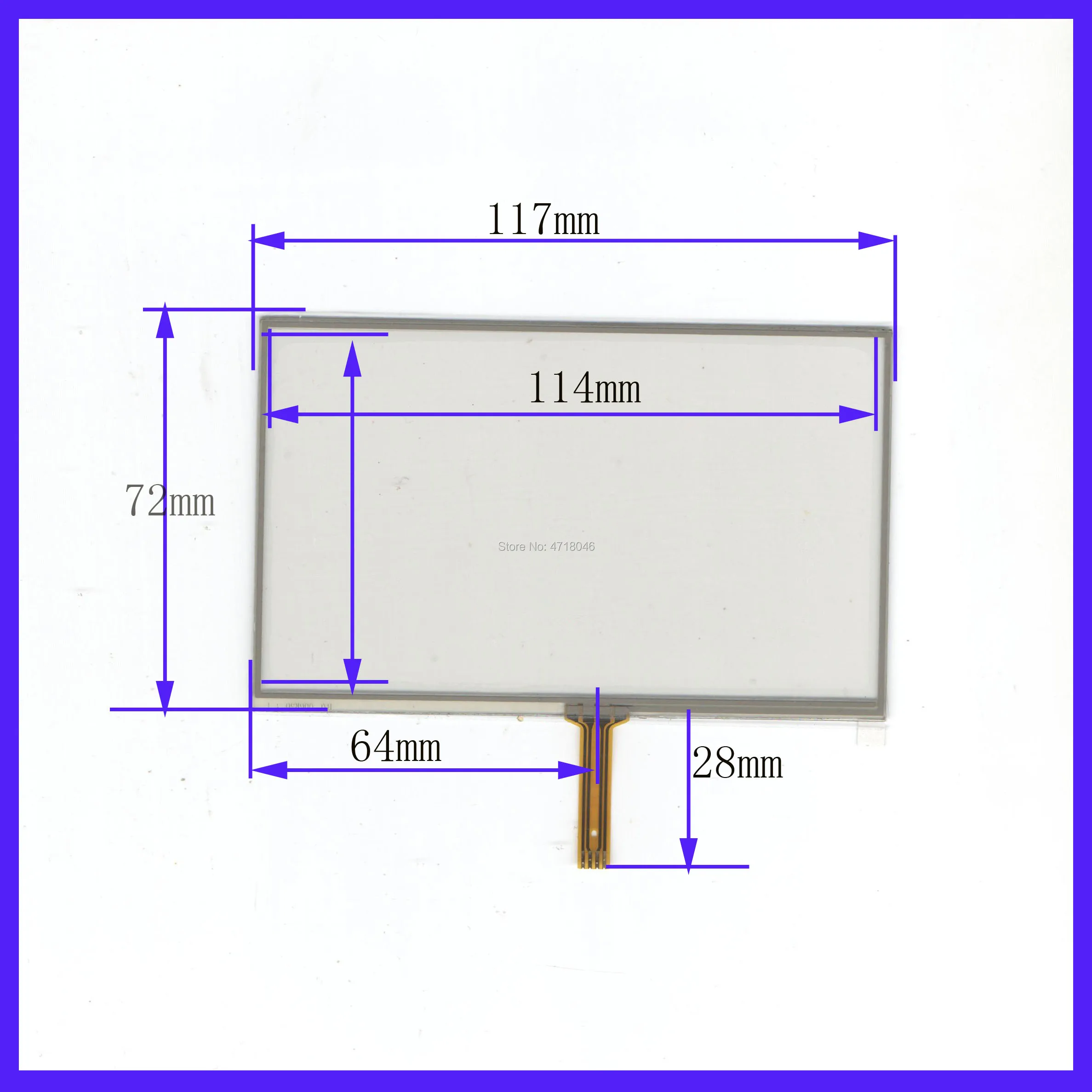 

wholesale 5PCS/Lot 117*72mm 5inch 4lines resistance screen this is compatible 117mm*72mm