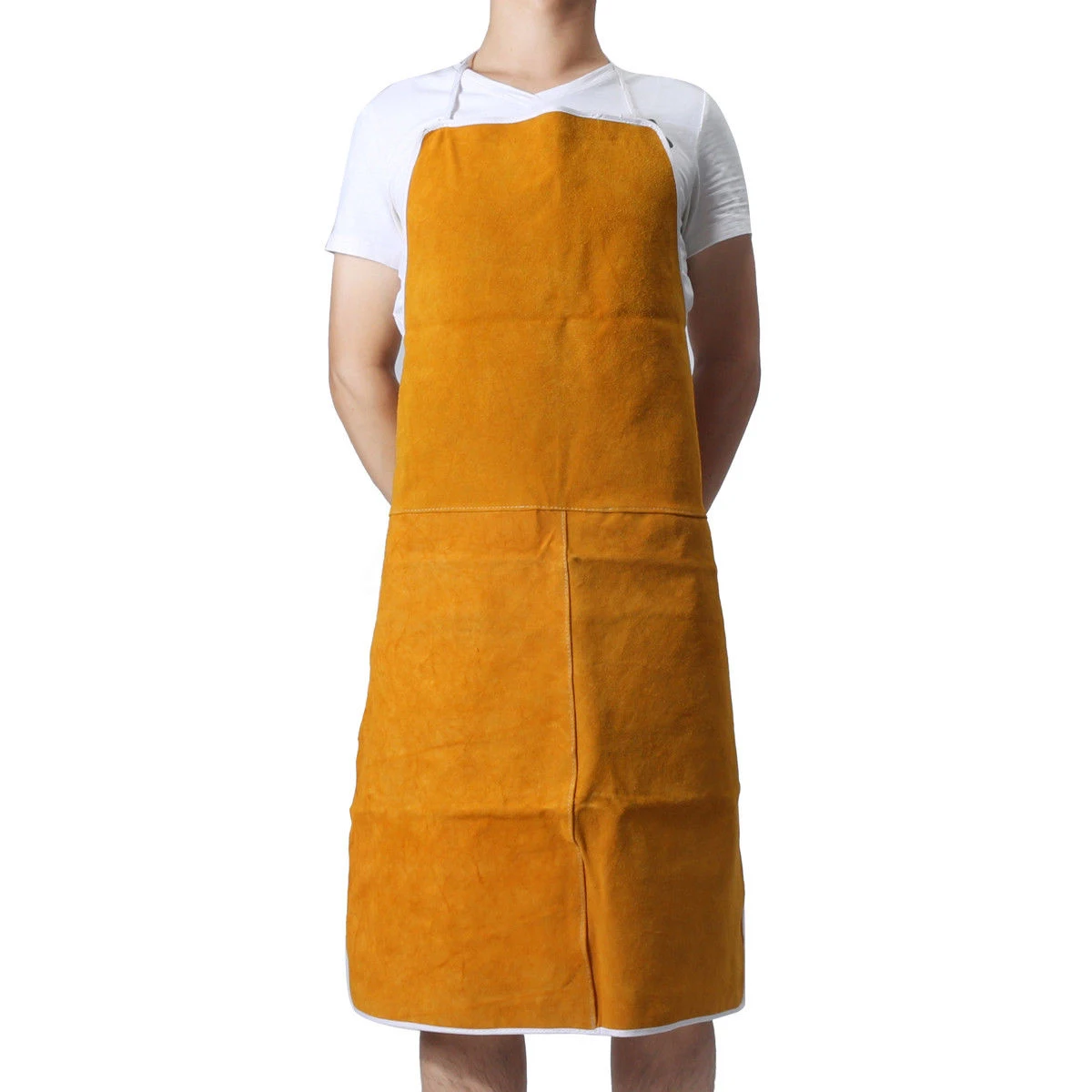 Cowhide Welding Weldersผ้ากันเปื้อนทำงานWorkwearความปลอดภัยGlaziers Blacksmithใหม่