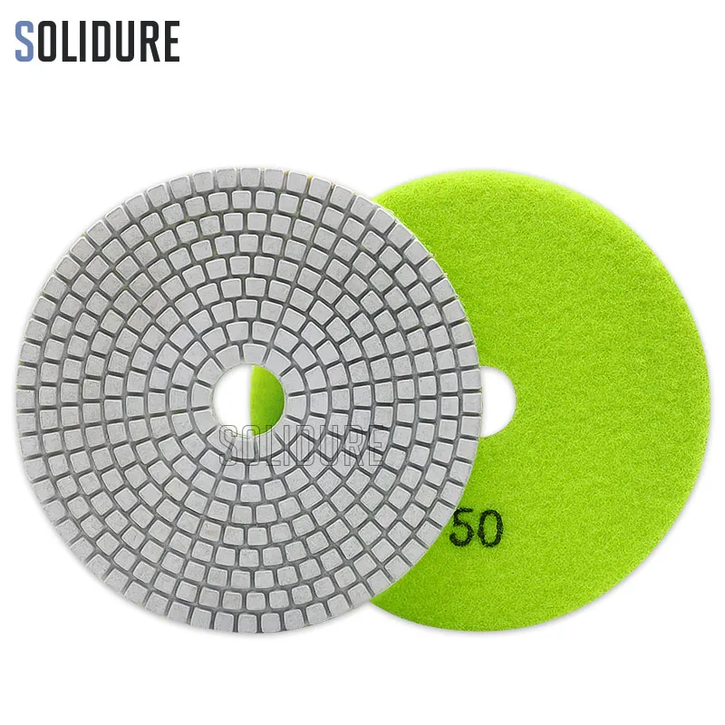 1 sztuk/partia zamówienie przez grit 125mm wet polish pad z 3.0mm grubość robocza do polerowania marmuru mokry beton granit tarcza szlifierska