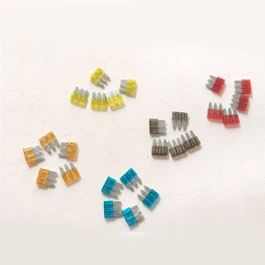 25 Pcs/lot Micro 3 Pins Fuse Automotive Car Fuse For Ford Focus Mondeo Dodge JEEP 5A 7.5A 10A 15A 20A