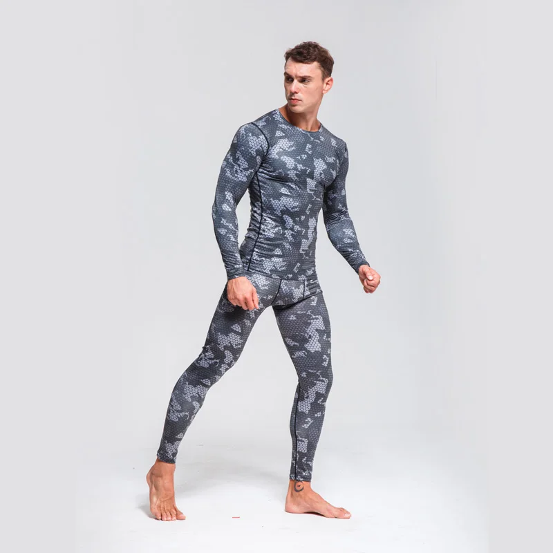 Ski Underwear Set  Winter Thermal Underwear Compression Clothing Running Suit Men Thermal Underwear Fitness Training Suit