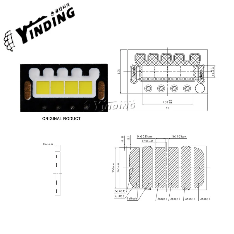 5pcs OSLON KW HKL531.TE 23W high power led lamp beads 6000K Cold white Car headlight wick automotive LED double-light lens