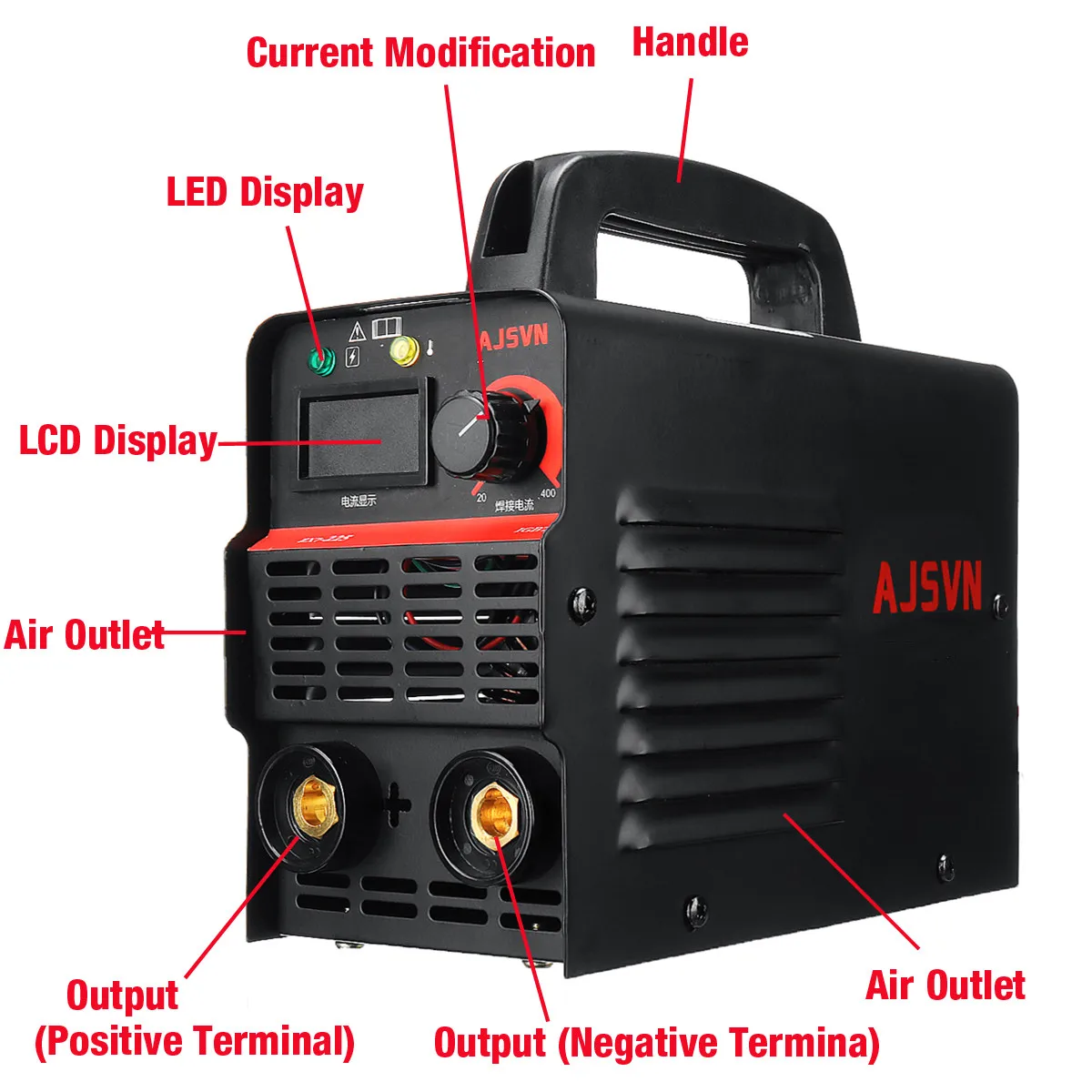 New 220V Adjustable 20A-225A 4200W Handheld IGBT Inverter Arc Welder-Welding Machine Digital Display Mini Portable Welding Tool