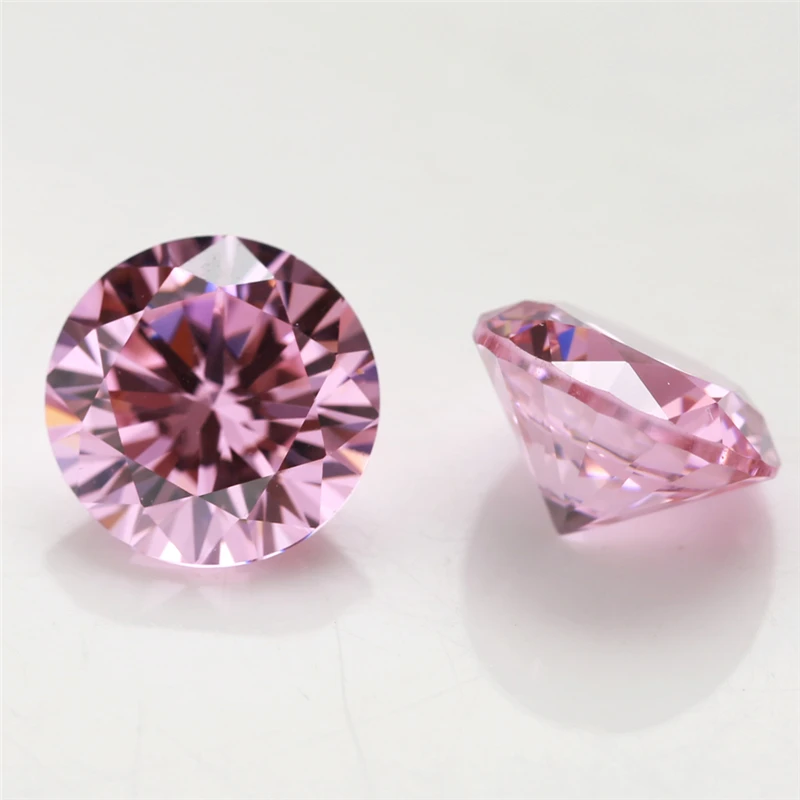 100pcs/lot 0.8mm~3.5mm Round Shape Loose CZ Stone Pink Color AAAAA Cubic zirconia Synthetic Gems For Jewelry DIY Stone