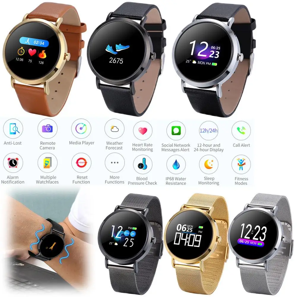 Smart Watch Fitness Tracker Heart Rate Monitor Sleep Monitor Phone Mate Bluetooth-Compatible for Samsung iPhone Huawei LG