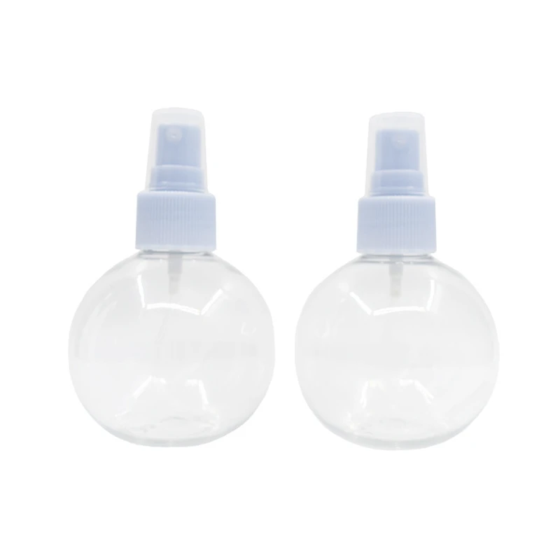 

50pcs/lot 120ml PET Ball Shape Refillable bottle 120g Spray Bottle 4oz Plastic Cosmetic bottle sphere unique shape white sprayer