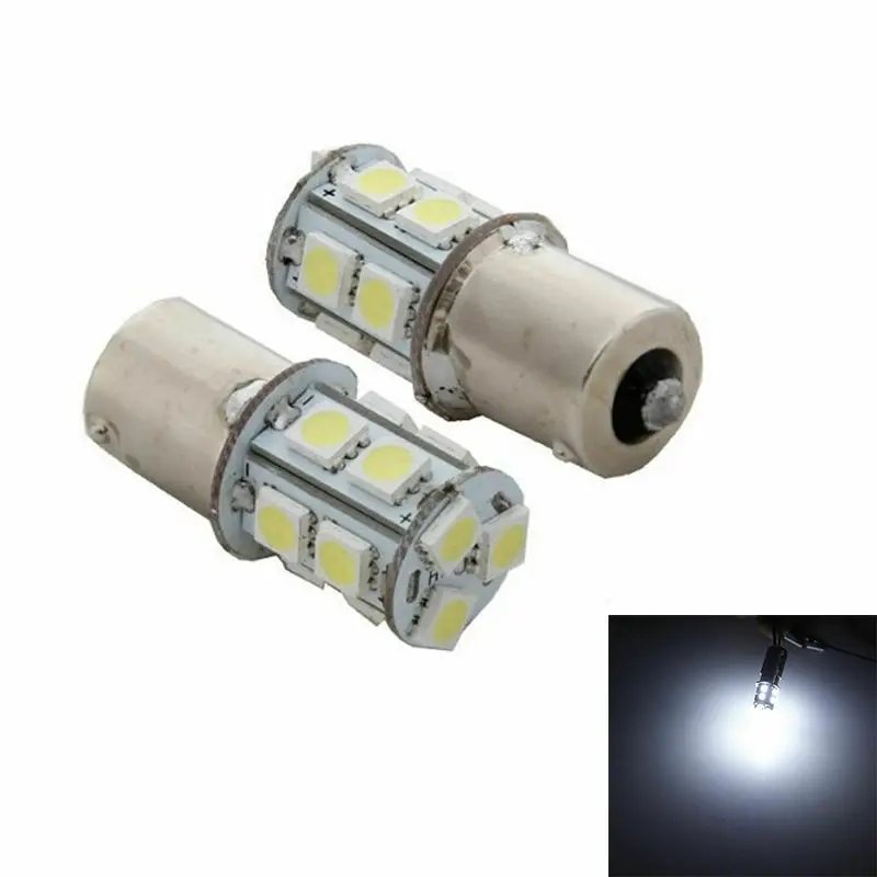 

2X 1156 BA15s R10w 245 13 SMD LED Bulb White Turn Signal Brake Stop Light Lamp For Car Xenon Lights