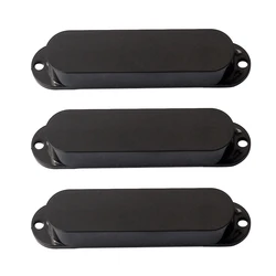 3PCS Black   Sealed Closed Single Coil Pickup Cover for ST/SQ Electric Guitar Single Coil Pickup