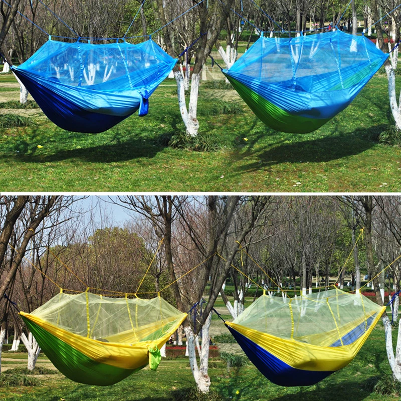 DIY Portable Camping Mosquito Net Nylon Hammock Outdoor Hanging Bed Sleeping Swing