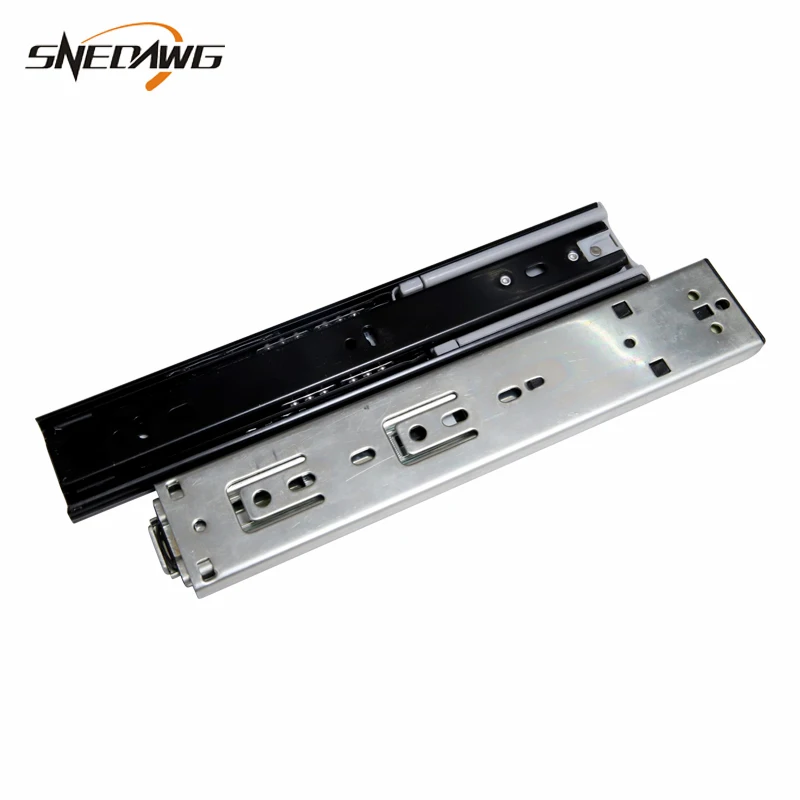 1pair Drawer Slide 45mm Width Cold-Rolled Steel Fold Telescopic Drawer Runner 10/12/14/16/18/20inch Ball Bearing Drawer Sliding