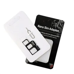 50pcs 4 in1 SIM Card Adapter For iPhone 5 nano sim adapter set SIM Card Full sim card adapter for phone Droshipping