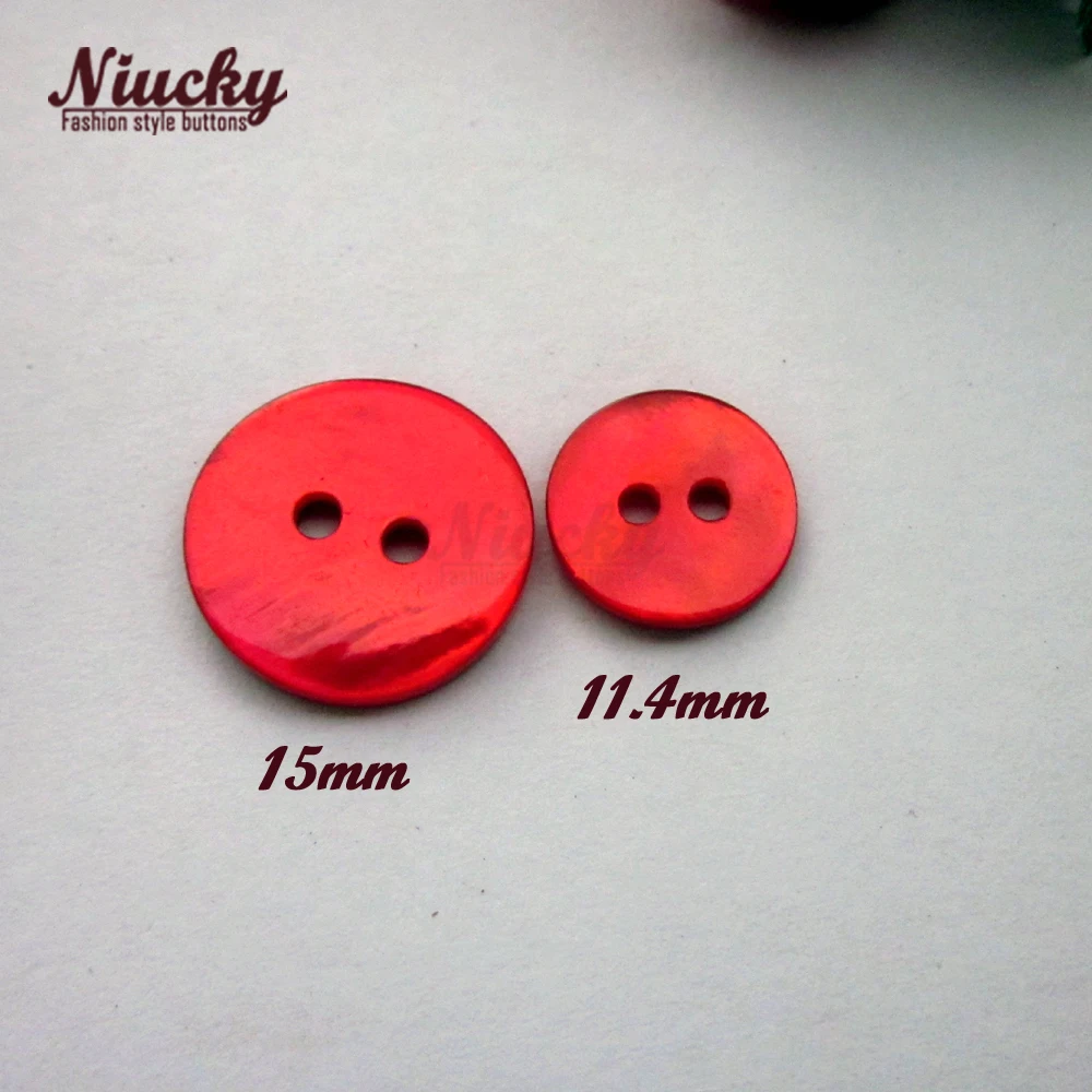 Niucky 11mm / 15mm high quality colorful pearl shell buttons mother of pearl shell buttons for sewing or decoration S0101m-002