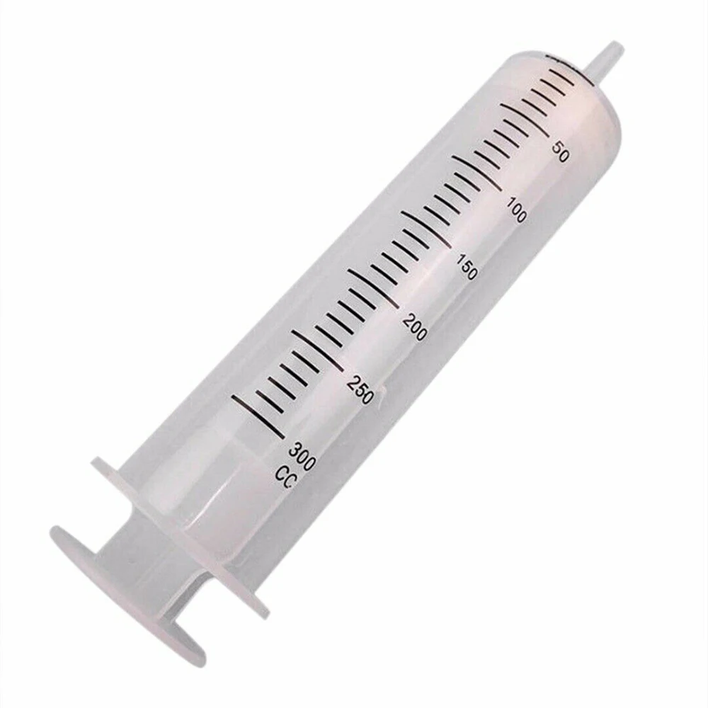 Large 300ML Plastic Syringe Capacity Syringe Transparent Reusable Sterile Measuring Injection Syringe Nutrient Hydroponics