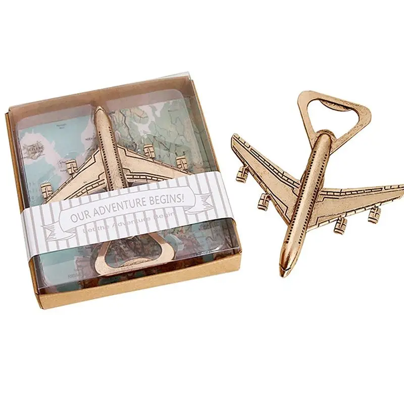 Pack of 12 Airplane Bottle Opener Gift Box Air Plane Travel Beer Bottle Opener Party Favor Wedding Birthday Decorations