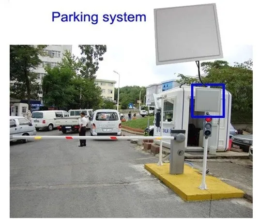 

vehicle parking automatically open barrier controller RFID gate reader long range uhf card tags wiegand rs485 uhf 12dbi reader