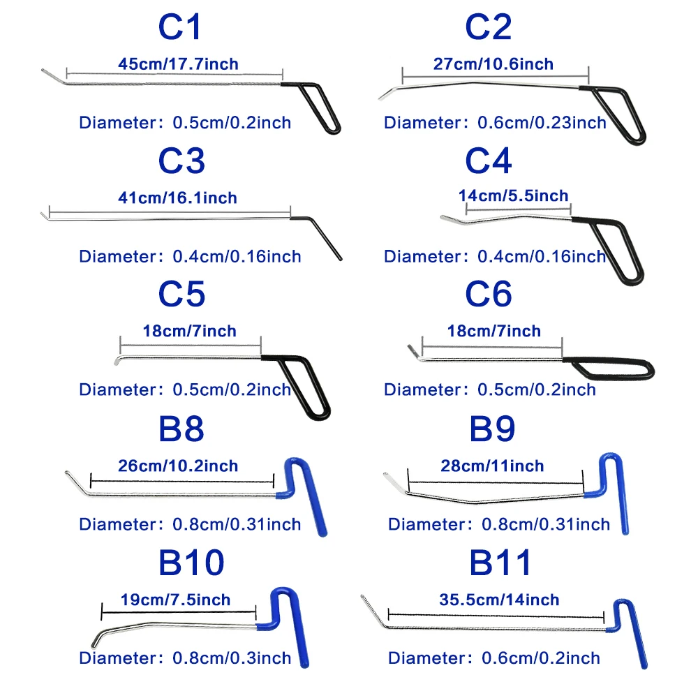 Furuix Dent Repair Rods Hooks Dent Puller Набор Инструментов  Tools Herramientas