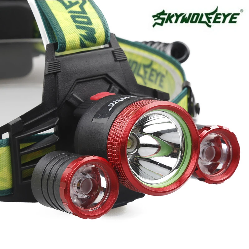 1set 20000LM Strong Light LED Headlamp Flashlight Headlight Rechargeable Head Lamp