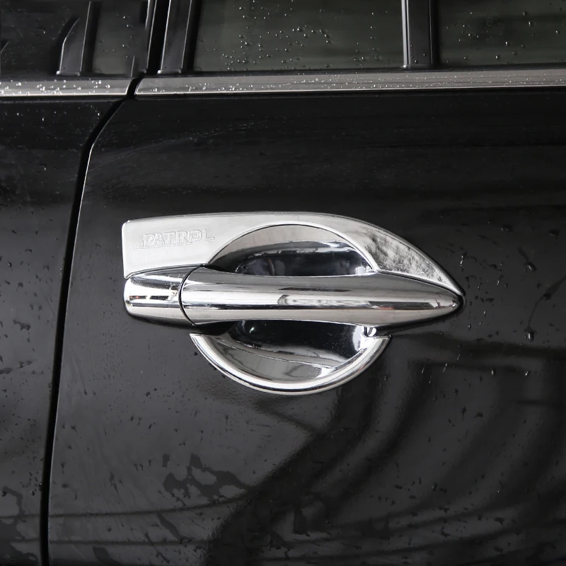 For Nissan Patrol Y62 Armada 2012-2020 ABS Car Outer Door Bowl Trim Protective Cover Sticker Exterior Decoration Accessories