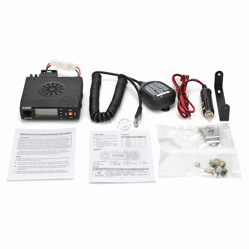 Baojie BJ-218 Long Range Mini Car Mobile Radio Transceiver 25W Dual Band VHF/UHF BJ218 Car radio CB Radio For Truck