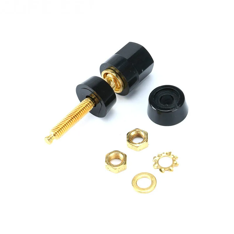 Terminal Blocks 4.7mm Amplifier Terminal Connector Binding Post Banana Plug Jack Mount Gold Red Black Speaker Plug Jack