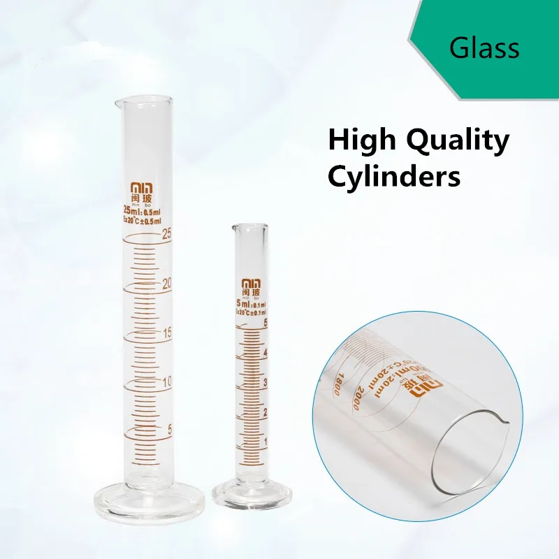 5-10-25-50ml 1set/box Graduated glass cylinder with scale Pyrex lab measuring cup with mark for chemical experiment Borosilicate