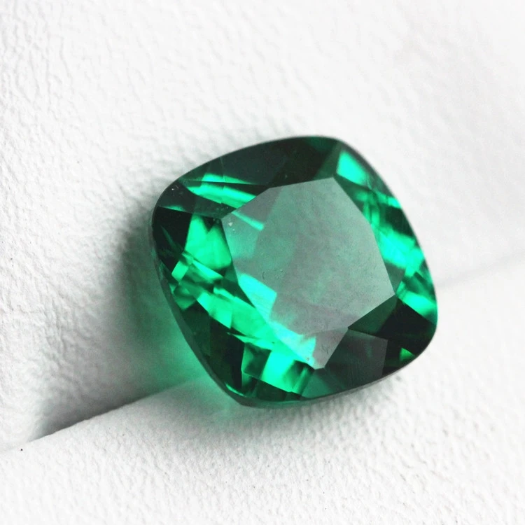 squared faceted created emerald stone bead brilliant loose gemstones diy jewelry beads excellent flawless