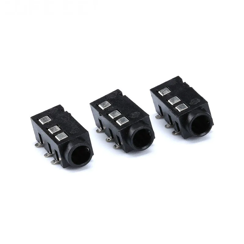 10PCS 3.5mm jack Female Audio Connector 4 Pin DIP Headphone Jack Socket PJ-320A PJ320A Audio Interface Audio Jack Black