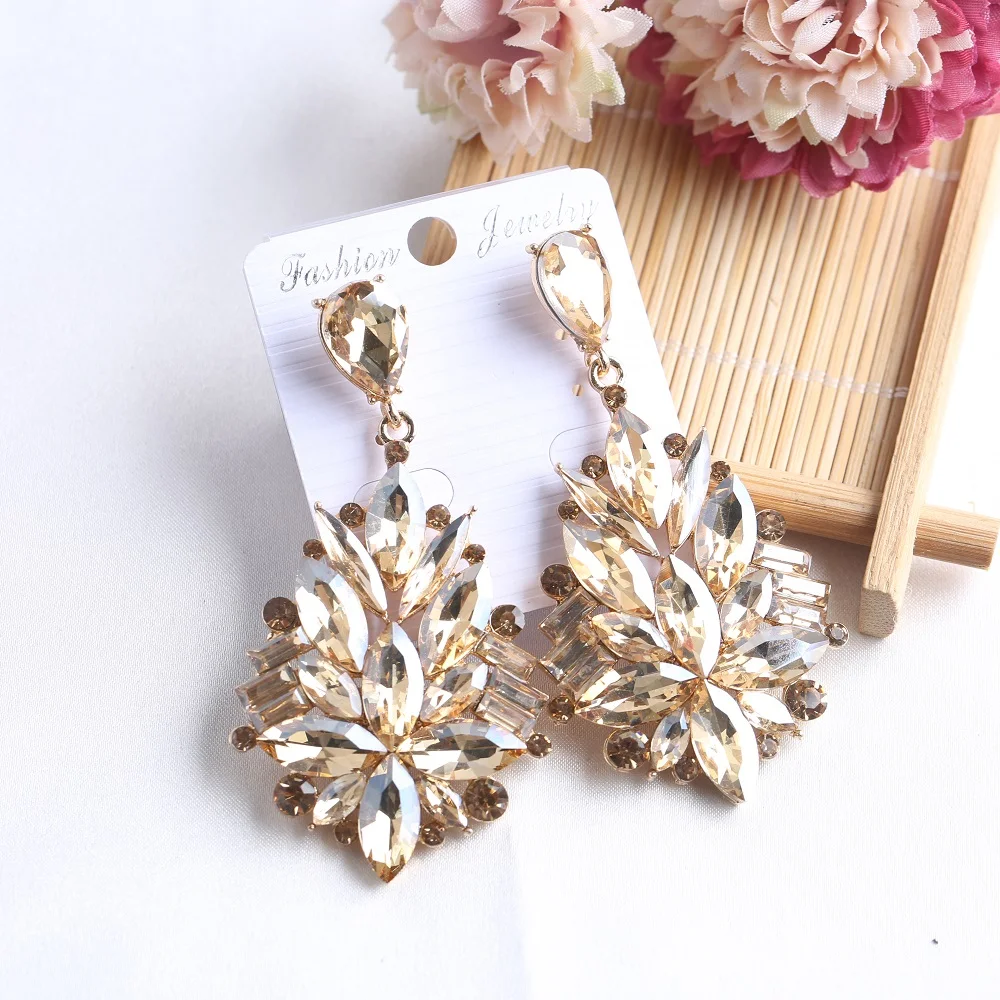 VEYO Crystal Earrings for Women Luxury Hyperbole Drop Earings Fashion Jewelry New